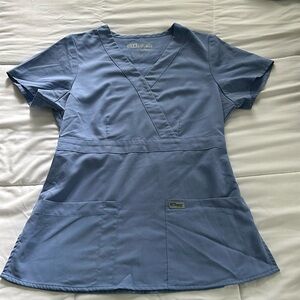 A Grey’s Anatomy Blue Scrub Top